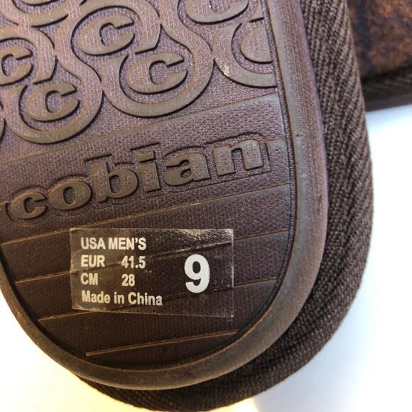NWT COBIAN Diego Plaid Sherpa Lined Moccasins Slippers Brown\\Blue 9